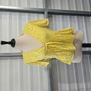 Ragdoll‎ yellow floral print top